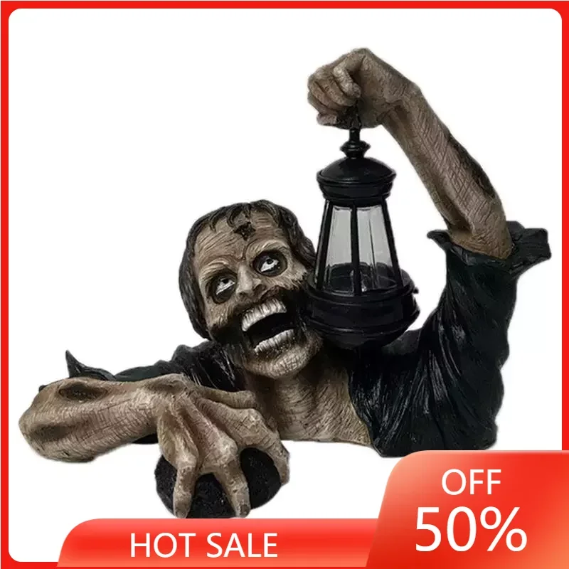 Zombie Shape Funny Statue With Lantern Light Garden Sculpture Lifelike Decorating Halloween Lawn Decorative Sculpture
Zombie Shape Funny Statue With Lantern Light Garden Sculpture Lifelike Decorating Halloween Lawn Decorative Sculpture