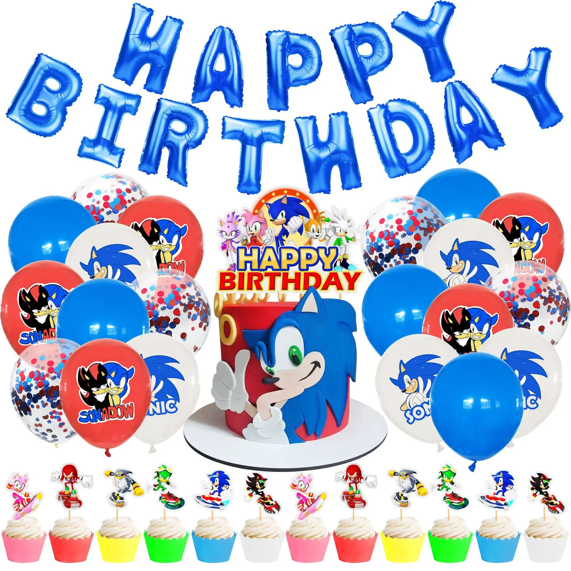 Sonic Kids Birthday Party Balloons Banners Decorative Sets Pull Flag Balloons Cake Arrangement Party Decoration Set
Sonic Kids Birthday Party Balloons Banners Decorative Sets Pull Flag Balloons Cake Arrangement Party Decoration Set