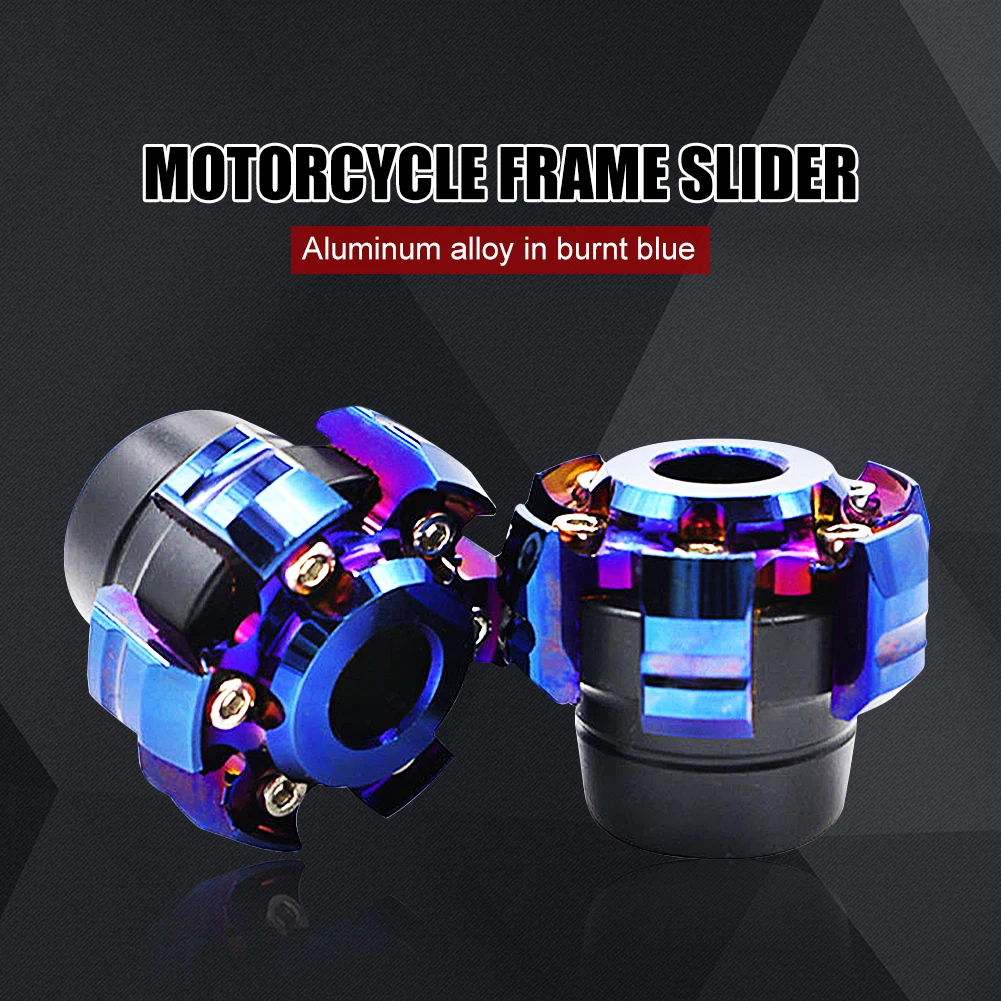 1Pair Motorcycle Frame Slider CNC Aluminum Alloy Anti Collision Cup Front Fork Slider Crash Pad Motorbike Protector Burnt Blue
1Pair Motorcycle Frame Slider CNC Aluminum Alloy Anti Collision Cup Front Fork Slider Crash Pad Motorbike Protector Burnt Blue
