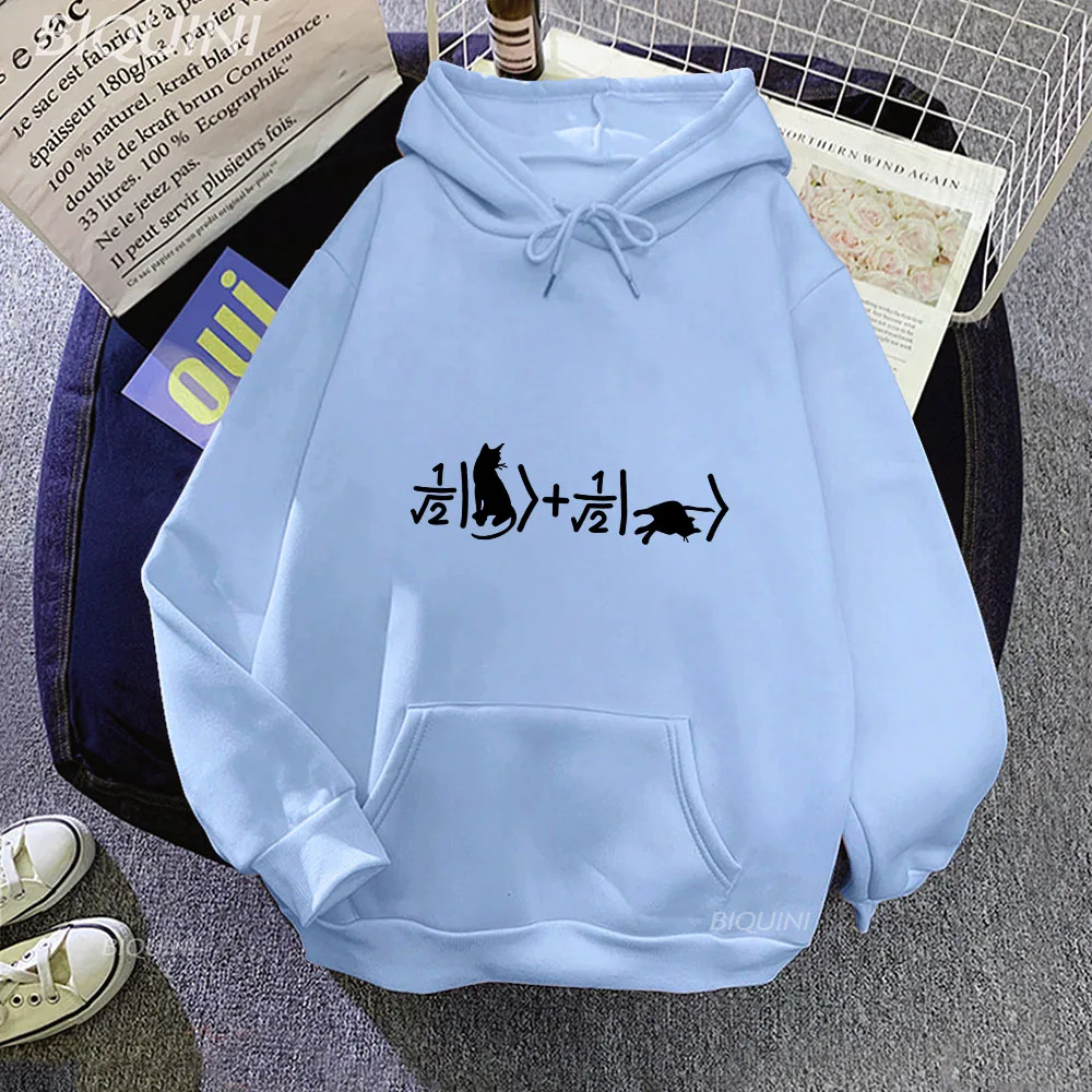 Schrodinger's Cat Quantum Mechanics Women 's Long-sleeved Tops Cotton Winter Korean Version of The Round Neck Loose Sweatshirts
Schrodinger's Cat Quantum Mechanics Women 's Long-sleeved Tops Cotton Winter Korean Version of The Round Neck Loose Sweatshirts