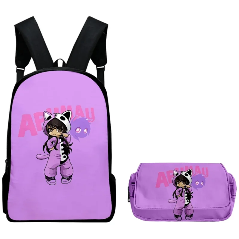 

2Pcs/set Aphmau As A Cat Backpack 3D Print School Bag Sets for Teenager Boys Girl Cartoon Kids Schoolbags Children Mochilas