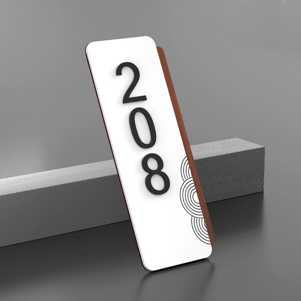 Акриловая дверная табличка с номером
Акриловая дверная табличка с номером