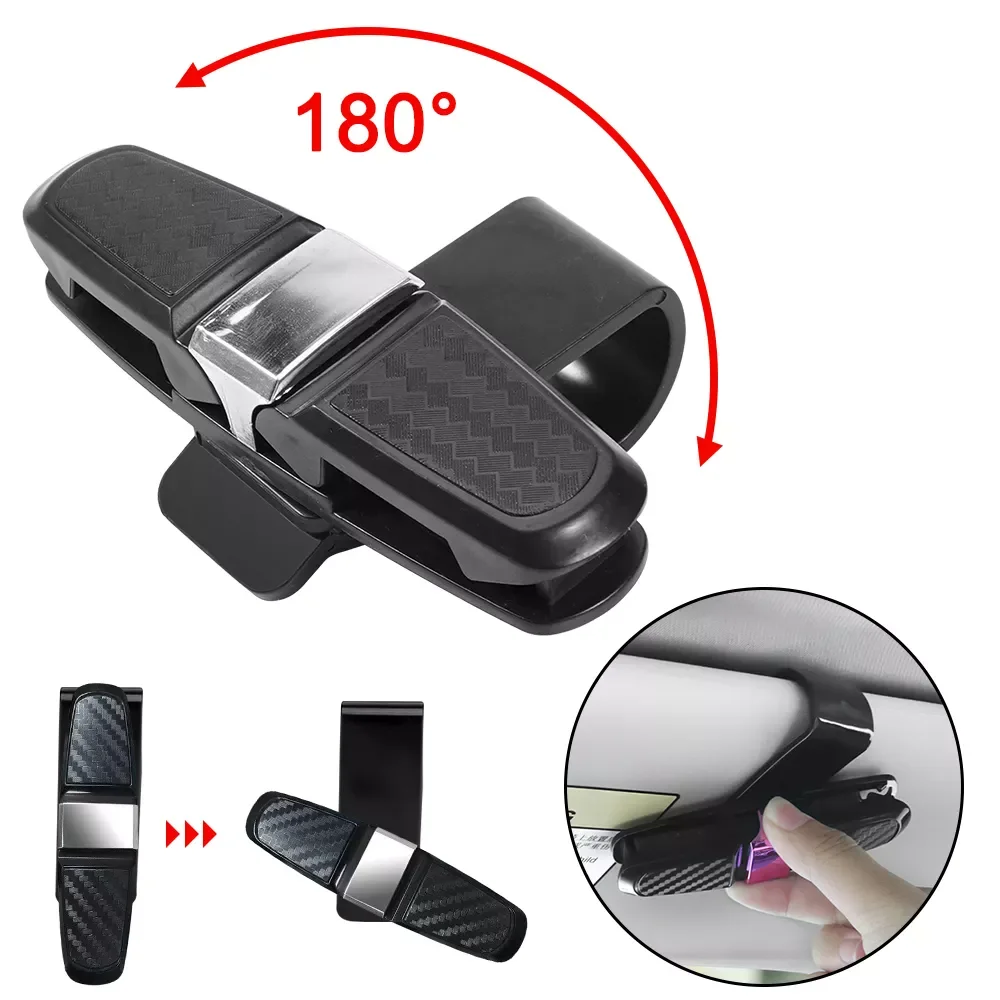 Accesorios moto Glasses Holder for Car Sun Visor Carbon Fiber Sunglasses Clip 180 Degree Rotatable Eyeglasses Mount
Accesorios moto Glasses Holder for Car Sun Visor Carbon Fiber Sunglasses Clip 180 Degree Rotatable Eyeglasses Mount