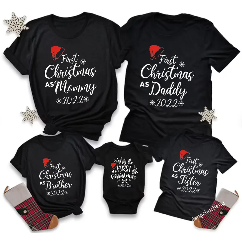 First Christmas As Daddy Mommy Brother Sister Baby Family Matching Outfits Father Son Mother Daughter Cotton Christmas Shirt Gif
First Christmas As Daddy Mommy Brother Sister Baby Family Matching Outfits Father Son Mother Daughter Cotton Christmas Shirt Gif