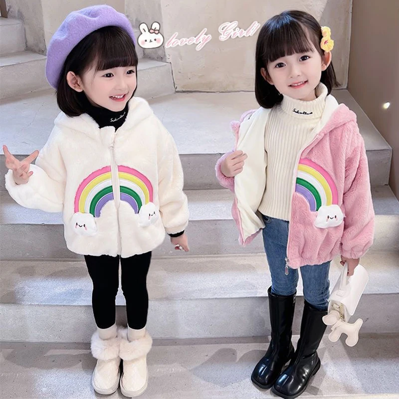 1-6 Years Girls Coat Cute Rabbit Ears Plush Baby Jacket Winter Warm Hooded Children Outerwear Toddler Girl Clothes Birthday Gfit
1-6 Years Girls Coat Cute Rabbit Ears Plush Baby Jacket Winter Warm Hooded Children Outerwear Toddler Girl Clothes Birthday Gfit