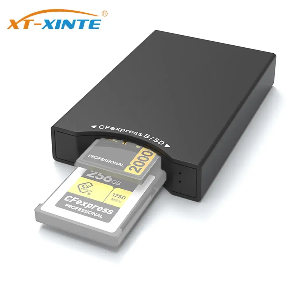 XT-XINTE 2in1 CFexpress Type B /SD Card Reader USB3.2 Gen2 10Gbps TypeC Card Reader Memory Card Adapter for NVME PCIe Protocol
XT-XINTE 2in1 CFexpress Type B /SD Card Reader USB3.2 Gen2 10Gbps TypeC Card Reader Memory Card Adapter for NVME PCIe Protocol