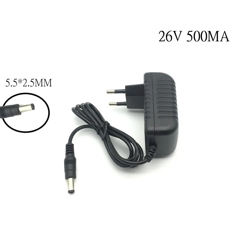 26V 500mA 0.5A Universal Power Supply Wall Adapter AC 110V 220V to DC 26 Volt Converter 5.5mm*2.5mm EU/US/UK/AU Plug Adaptor
26V 500mA 0.5A Universal Power Supply Wall Adapter AC 110V 220V to DC 26 Volt Converter 5.5mm*2.5mm EU/US/UK/AU Plug Adaptor