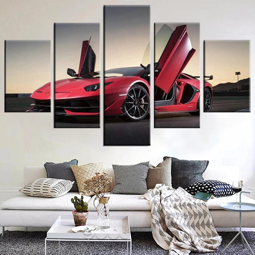 Poster HD 5 Piece Supercar Canvas Paintings Lamborghini Aventador Sport Car Prints Wall Art Poster Living Room Home Decoration
Poster HD 5 Piece Supercar Canvas Paintings Lamborghini Aventador Sport Car Prints Wall Art Poster Living Room Home Decoration