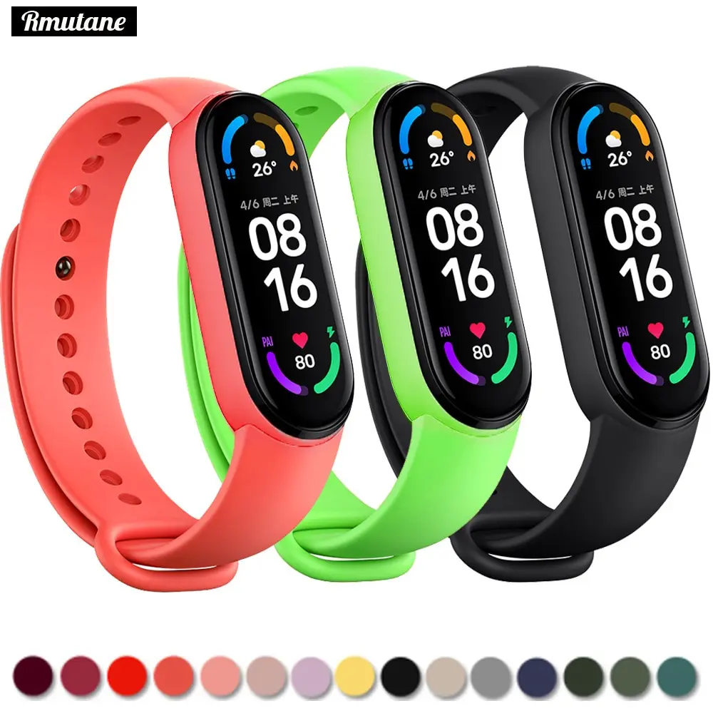 Bracelet for Mi band 6 Strap Sport Silicone Miband4 miband 5 Wrist correa Replacement Wristband for xiaomi Mi band 4 3 5 strap
Bracelet for Mi band 6 Strap Sport Silicone Miband4 miband 5 Wrist correa Replacement Wristband for xiaomi Mi band 4 3 5 strap