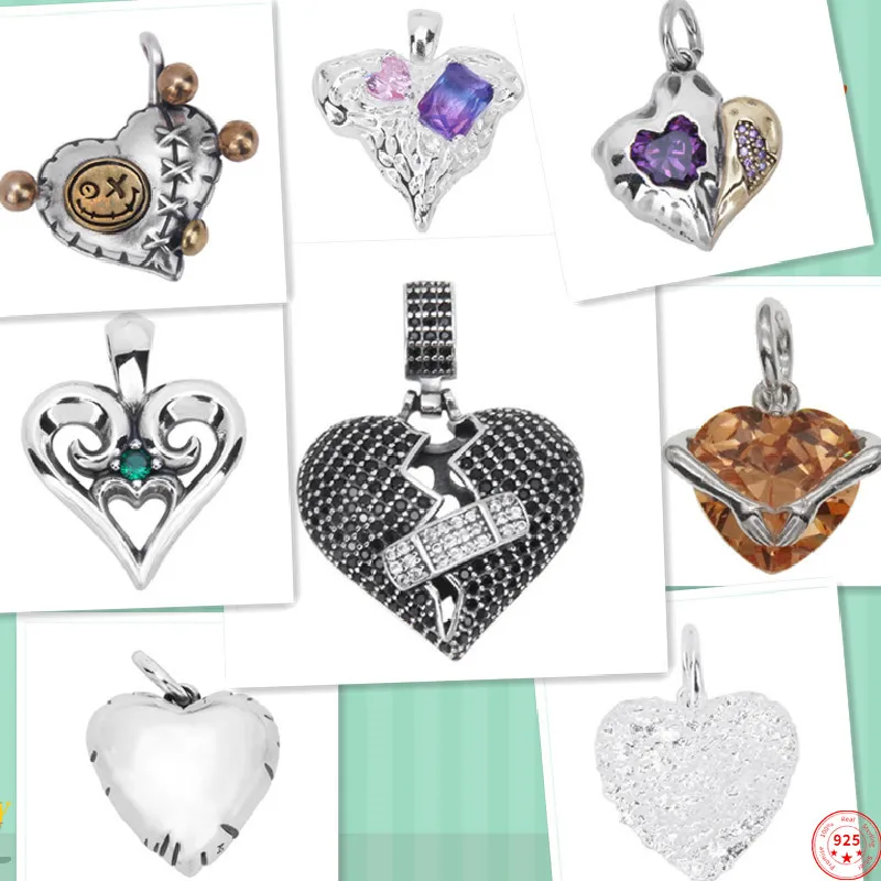 S925 Sterling Silver Charm Pendant 2022 New Fashion Heal a Broken Heart Lovely Zircon Argentum Amulet Jewelry for Man Women
S925 Sterling Silver Charm Pendant 2022 New Fashion Heal a Broken Heart Lovely Zircon Argentum Amulet Jewelry for Man Women