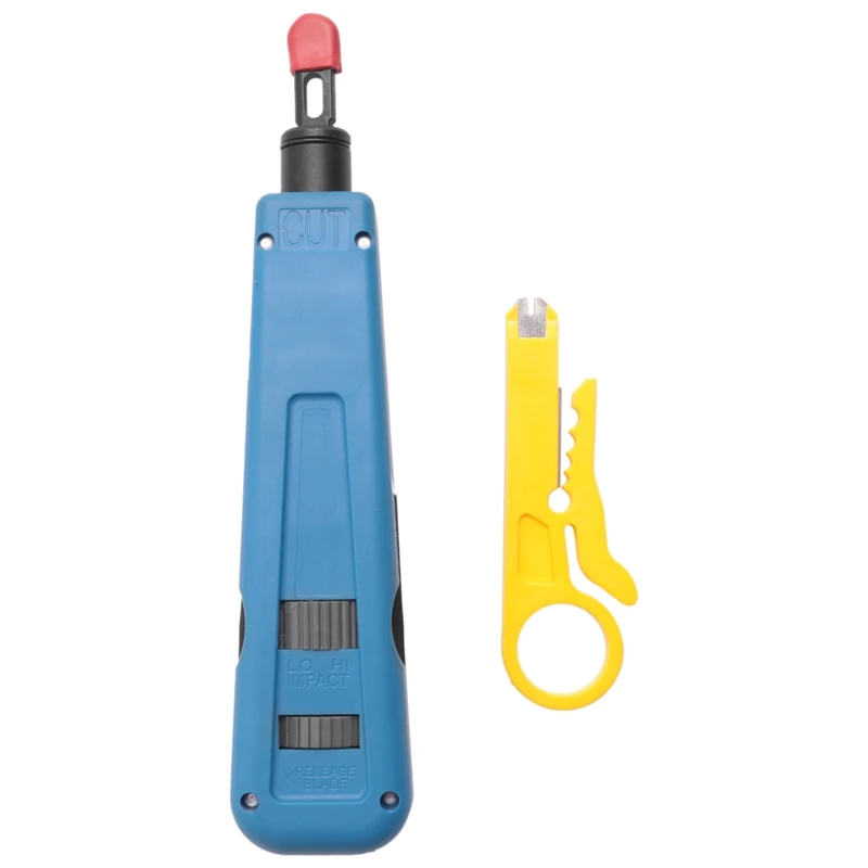 Punch Down Impact Tool With 110 And 66 Blades, Network Wire Cable Cat6/Cat5e Telephone Impact Terminal Insertion Tools 
Punch Down Impact Tool With 110 And 66 Blades, Network Wire Cable Cat6/Cat5e Telephone Impact Terminal Insertion Tools