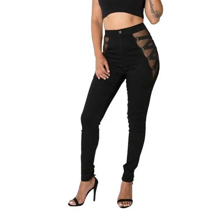 Women's Jeans BuLift Super Comfy Stretch Denim Skinny Black Sexy Mesh Bandage Pants Women Pencil
Women's Jeans BuLift Super Comfy Stretch Denim Skinny Black Sexy Mesh Bandage Pants Women Pencil