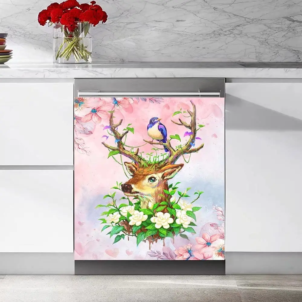 Personalized Deer and Bird Dishwasher Magnetic Sticker Kitchen Decorative,Refrigerator Door Magnet Skin Decals,Fridge Panels Hom
Personalized Deer and Bird Dishwasher Magnetic Sticker Kitchen Decorative,Refrigerator Door Magnet Skin Decals,Fridge Panels Hom