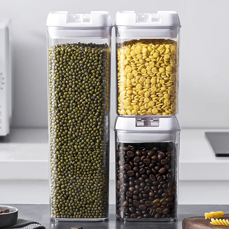 Kitchen Bean Pasta Storage Tank Food Sealed Storage Box Grain Dustproof Snack Case Plastic Sealed Refrigerator Fresh-keeping Set
Kitchen Bean Pasta Storage Tank Food Sealed Storage Box Grain Dustproof Snack Case Plastic Sealed Refrigerator Fresh-keeping Set