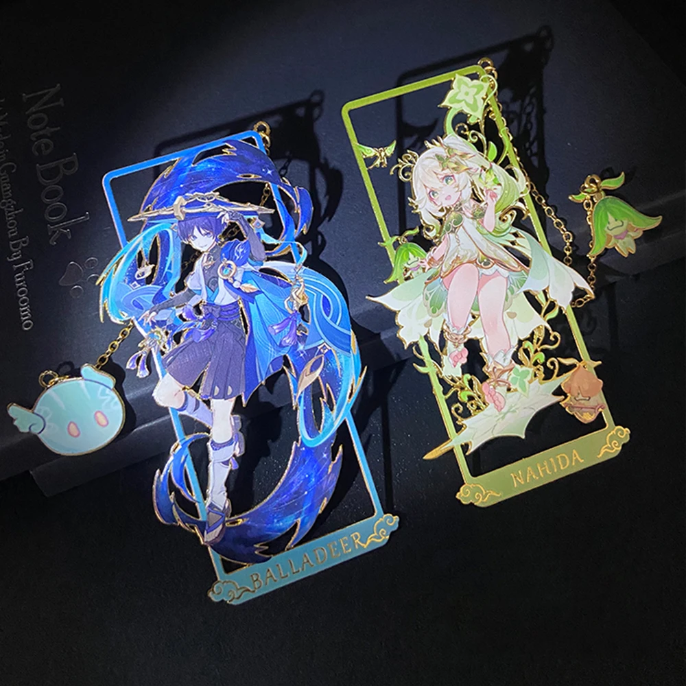 Anime Game Genshin Impact Hollowed Out Metal Bookmark Nahida Sangonomiya Kokomi Wanderer Zhongli Xiao Fans Gift Key Chain
Anime Game Genshin Impact Hollowed Out Metal Bookmark Nahida Sangonomiya Kokomi Wanderer Zhongli Xiao Fans Gift Key Chain