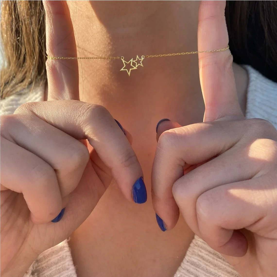 Stainless Steel Necklace Double Star Necklace For Women Gold Tiny Star Necklace Gift For He Christmas Gift
Stainless Steel Necklace Double Star Necklace For Women Gold Tiny Star Necklace Gift For He Christmas Gift