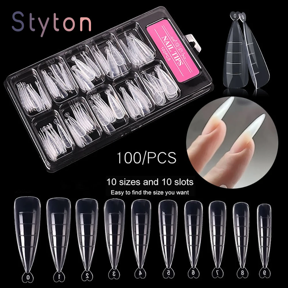 STYTON 20/100 Pcs Clear False Nails Fake Tips Artificial Full Cover Acrylic False Fake Nails for Finger Extension Nail Forms
STYTON 20/100 Pcs Clear False Nails Fake Tips Artificial Full Cover Acrylic False Fake Nails for Finger Extension Nail Forms