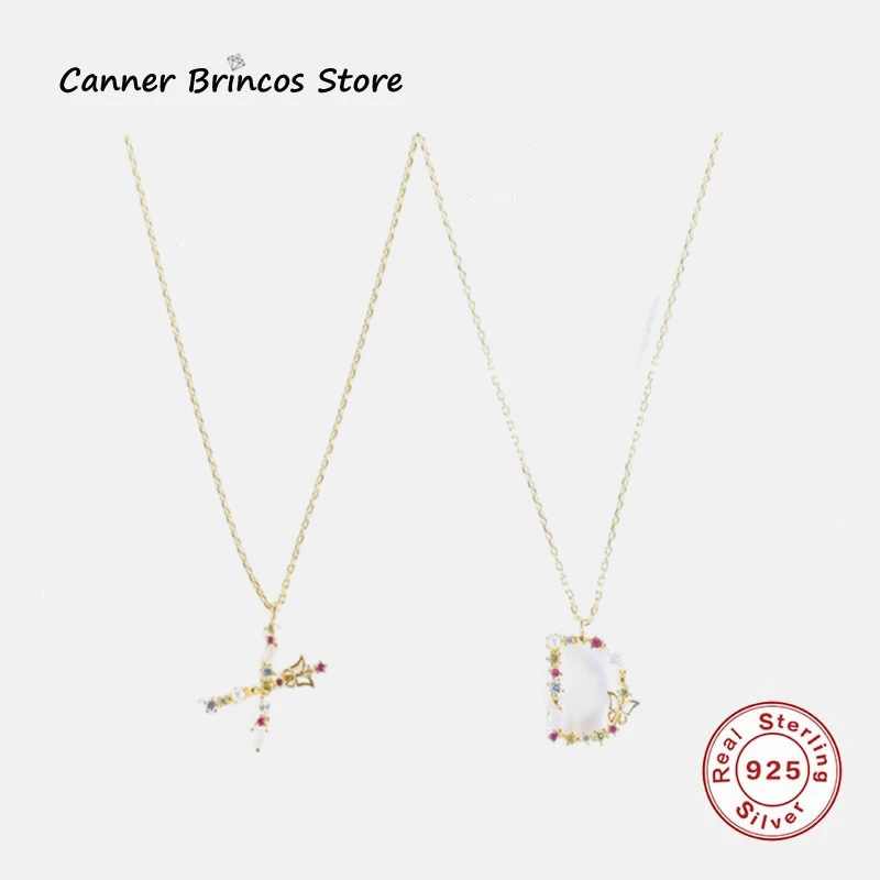 CANNER 18K Gold Plated Pendant Necklace For Women Real 925 Sterling Silver Initial Alphabet Charms Opal Necklace For Women Hot
CANNER 18K Gold Plated Pendant Necklace For Women Real 925 Sterling Silver Initial Alphabet Charms Opal Necklace For Women Hot