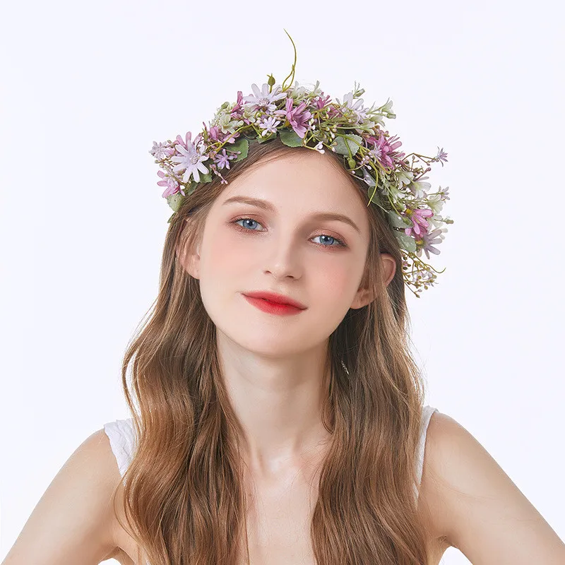 2022 Four Seasons Handmade Flower Wreath Holiday Party Girl Hair Ornament Wedding Bride Dress Garland Flower Crown Headwear
2022 Four Seasons Handmade Flower Wreath Holiday Party Girl Hair Ornament Wedding Bride Dress Garland Flower Crown Headwear