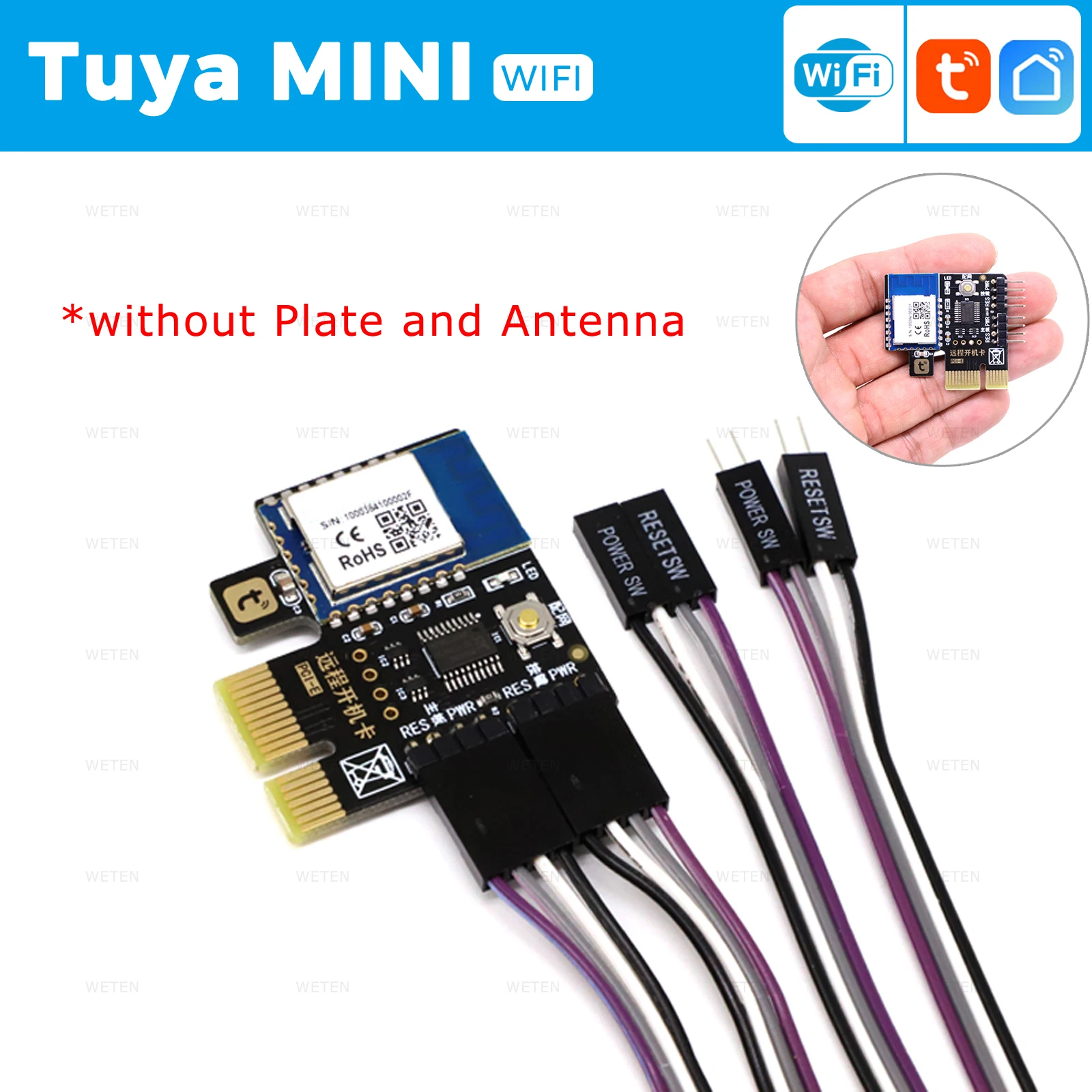 Умный Wi-Fi выключатель питания Weten для ПК
Умный Wi-Fi выключатель питания Weten для ПК