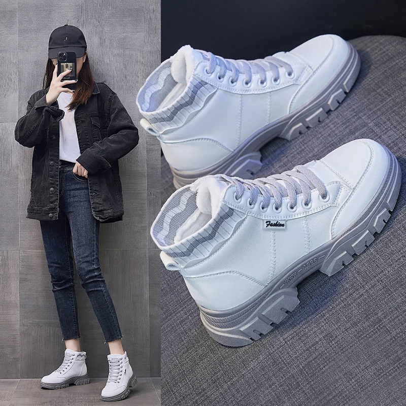 New Women Girl Snow Boots Boots Korean British Style Woman Leather Sneakers Casual Women's Boot Trend Warm Fur Plush Shoe
New Women Girl Snow Boots Boots Korean British Style Woman Leather Sneakers Casual Women's Boot Trend Warm Fur Plush Shoe