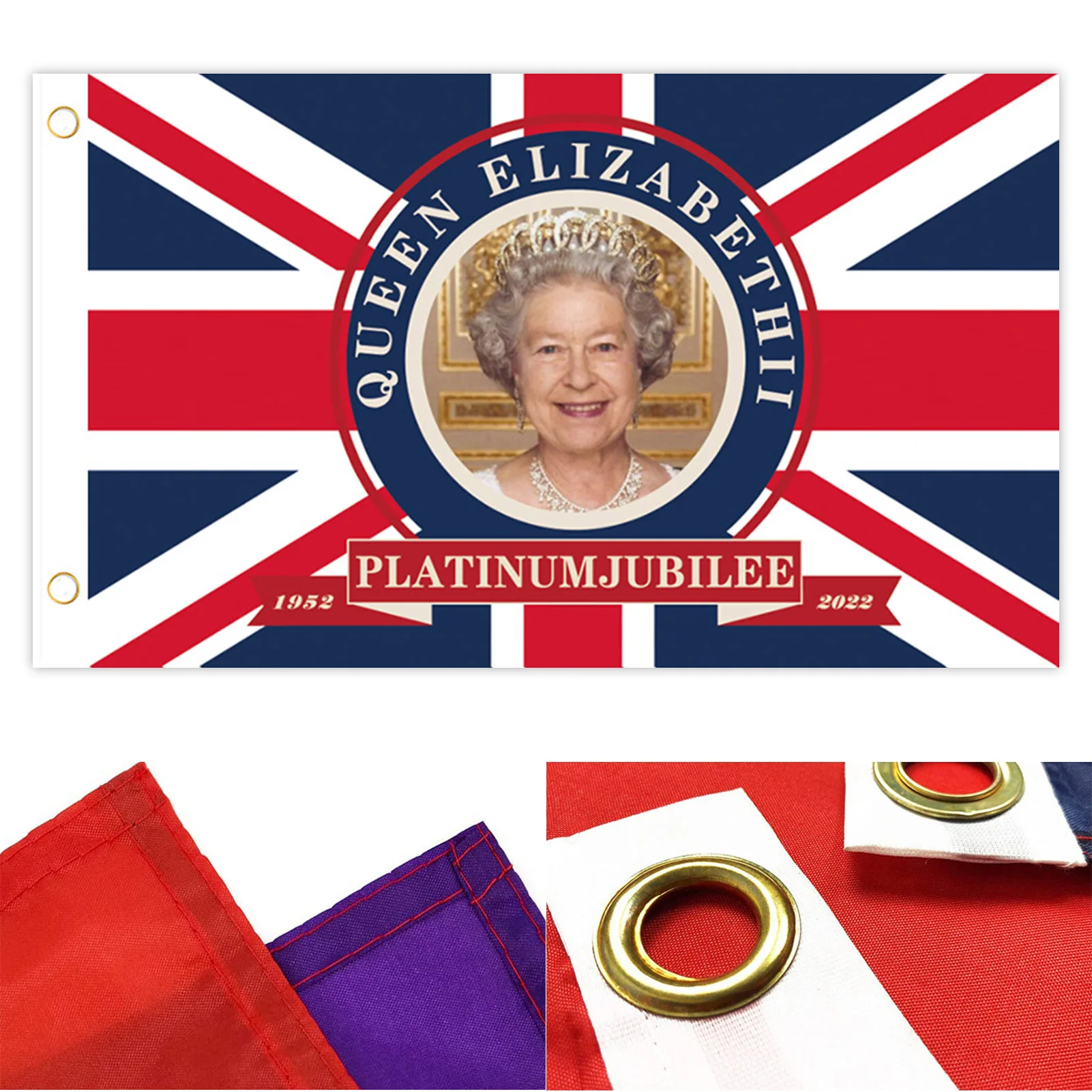 5ft X 3ft Queen Platinums Jubilee Decorations 70 Years Elizabeth II Queen Platinums Jubilee Flag Decorations National Flag
5ft X 3ft Queen Platinums Jubilee Decorations 70 Years Elizabeth II Queen Platinums Jubilee Flag Decorations National Flag