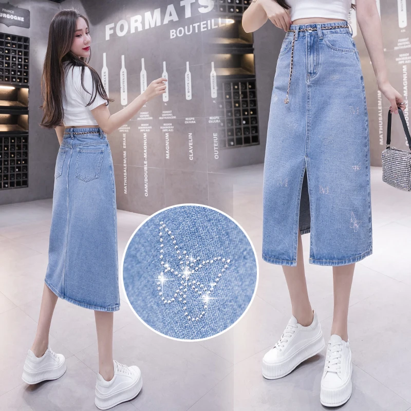 Slit Hot Drill Bow Denim Skirts Women A-line High Waist Midi Skirt Casual Loose Korean Trend Streetwear Vintage Retro Teens Chic
Slit Hot Drill Bow Denim Skirts Women A-line High Waist Midi Skirt Casual Loose Korean Trend Streetwear Vintage Retro Teens Chic