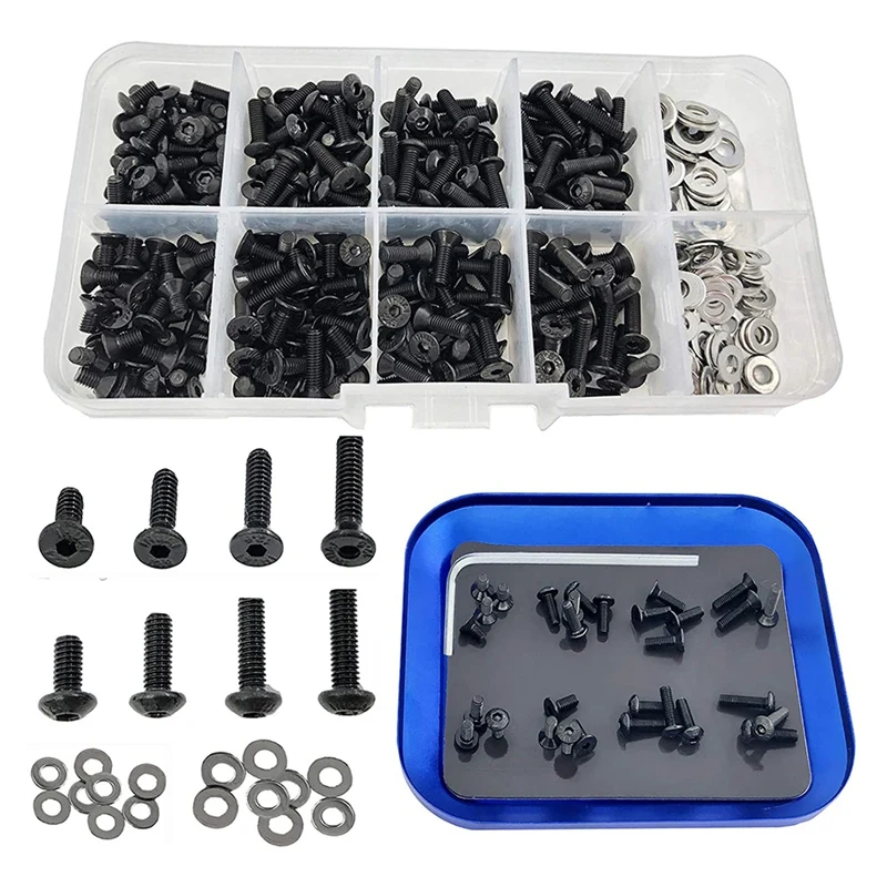 341 PCS RC Screws Kit Repair Tool M3 Flat Head/Round Head &M3 M4 Flat Washers For Traxxas Tamiya SCX10 HPI RC Car Parts
341 PCS RC Screws Kit Repair Tool M3 Flat Head/Round Head &M3 M4 Flat Washers For Traxxas Tamiya SCX10 HPI RC Car Parts
