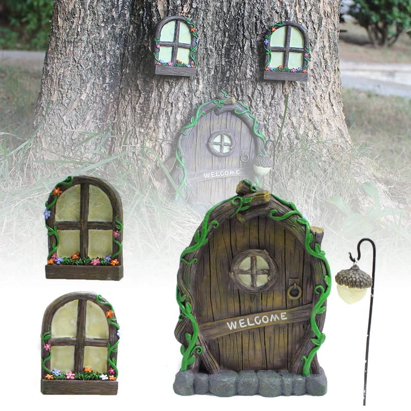 Fairy Door and Windows for Trees Luminous Miniature Garden Outdoor Decor with Bonus Lantern tuin decoratie Glow in The Dark
Fairy Door and Windows for Trees Luminous Miniature Garden Outdoor Decor with Bonus Lantern tuin decoratie Glow in The Dark