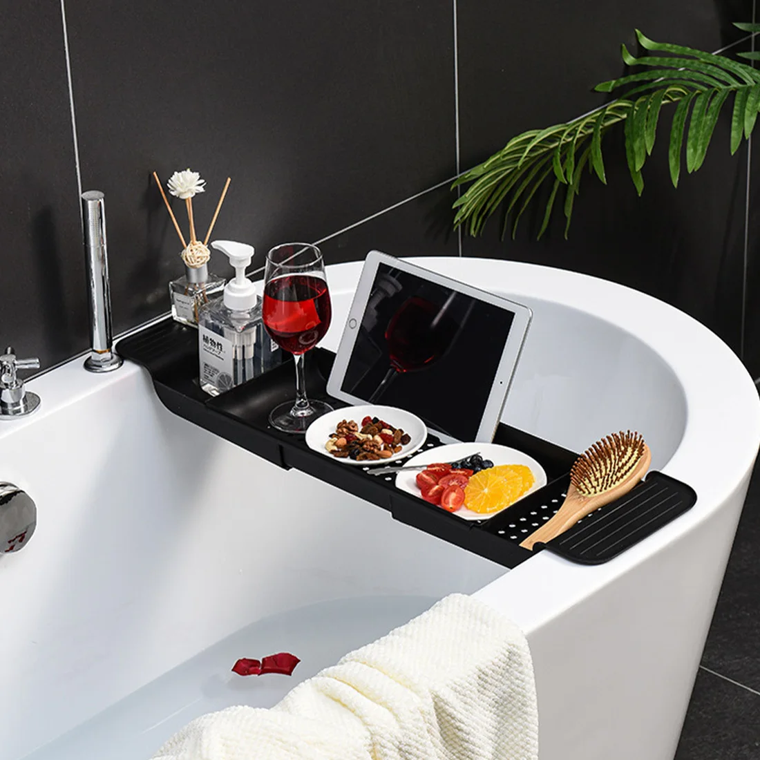 Expandable Bathtub Tray Spa Tub Organizer Rack Food Wine Book Phone Table Holder Water Proof Shelf Bathroom Bathtub Accessories
Expandable Bathtub Tray Spa Tub Organizer Rack Food Wine Book Phone Table Holder Water Proof Shelf Bathroom Bathtub Accessories