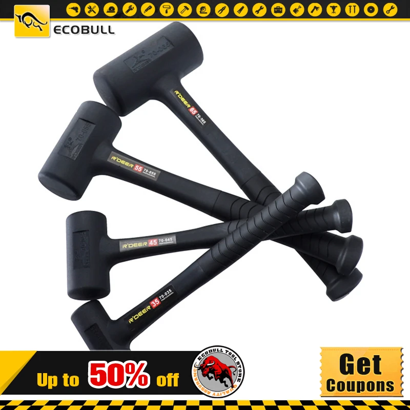Shockproof Hammer Rubber Wear-resistant Anti-skid Hammer Round Head No Rebound Shock-absorbing Hammer Practical Hand Tools
Shockproof Hammer Rubber Wear-resistant Anti-skid Hammer Round Head No Rebound Shock-absorbing Hammer Practical Hand Tools