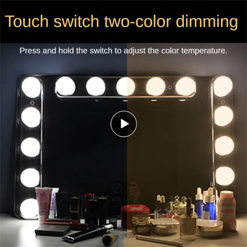 Portable Led Makeup Mirror Light Bulbs Multifunctional Usb Charging Power Supply Vanity Mirror Wall Lamp Without Installation
Portable Led Makeup Mirror Light Bulbs Multifunctional Usb Charging Power Supply Vanity Mirror Wall Lamp Without Installation