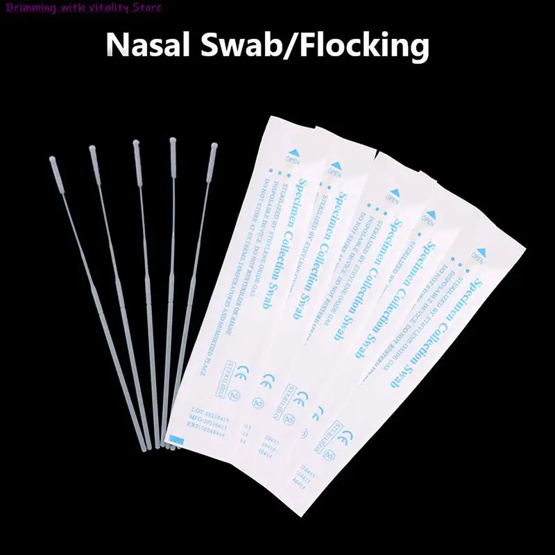 10Pcs Disposable Nasal Swab Individual Self Test Sterile Nasopharyngeal Swab Flocked Swab For Sampling Sterile Flocked Swabs
10Pcs Disposable Nasal Swab Individual Self Test Sterile Nasopharyngeal Swab Flocked Swab For Sampling Sterile Flocked Swabs