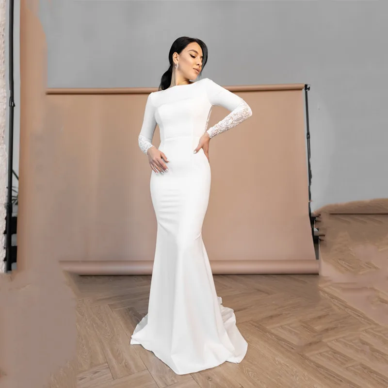 Long Sleeves Mermaid Wedding Dress For Bride 2021 Sexy Backless Lace Appliques Side Split Sweep Trai Customsize Made Robe Gowns
Long Sleeves Mermaid Wedding Dress For Bride 2021 Sexy Backless Lace Appliques Side Split Sweep Trai Customsize Made Robe Gowns