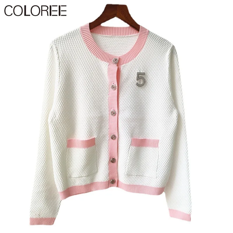 Runway Designers Tops for Women 2022 Spring Elegant 5 Number Buttons Knitted Cardigan Femme Korean Fashion Clothes
Runway Designers Tops for Women 2022 Spring Elegant 5 Number Buttons Knitted Cardigan Femme Korean Fashion Clothes