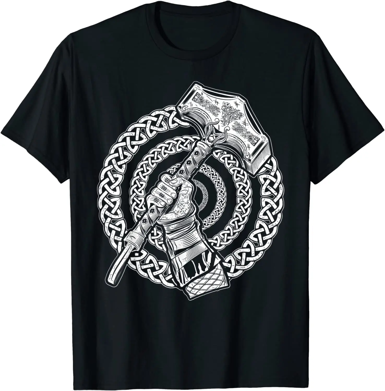Viking Knots Norse Mythology Thor Hammer T-Shirt 100% Cotton O-Neck Short Sleeve Casual Mens T-shirt Size S-3XL
Viking Knots Norse Mythology Thor Hammer T-Shirt 100% Cotton O-Neck Short Sleeve Casual Mens T-shirt Size S-3XL