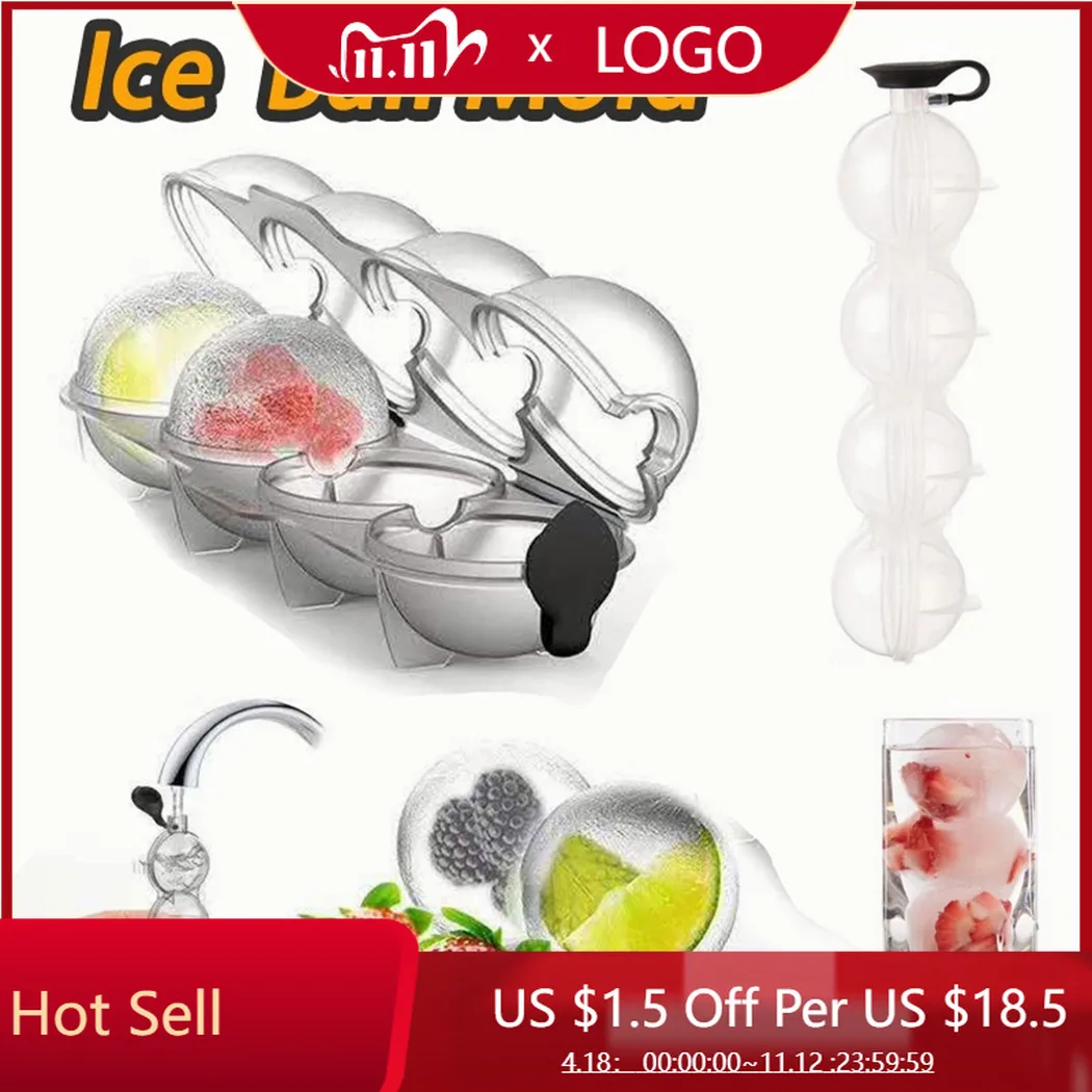 2.2In Bar Silicone Ice Cube 4Ball Maker Mold Large Tray Whiskey DIY Mould PP+Silicone For Making Ice Cubes/chocolate Bar Tools
2.2In Bar Silicone Ice Cube 4Ball Maker Mold Large Tray Whiskey DIY Mould PP+Silicone For Making Ice Cubes/chocolate Bar Tools