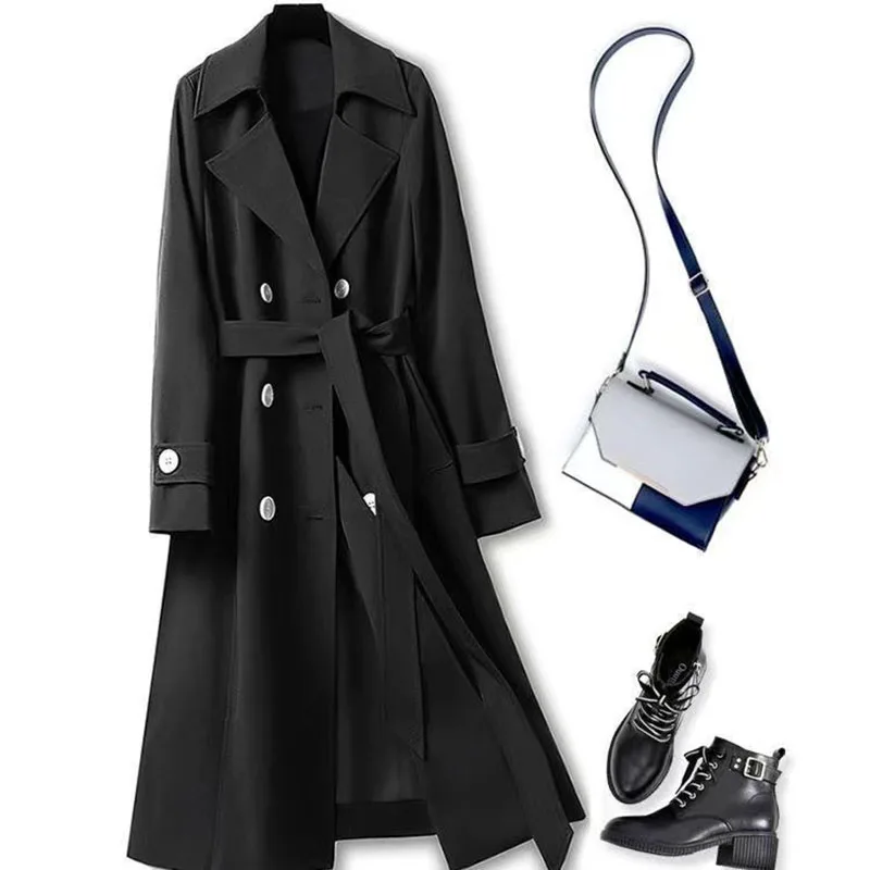Women's Windbreaker Fall Elegant Long Trench Lace Up Waist Casual Solid V Neck Overcoat Slim Long Sleeve Female Trench 2022 New
Women's Windbreaker Fall Elegant Long Trench Lace Up Waist Casual Solid V Neck Overcoat Slim Long Sleeve Female Trench 2022 New