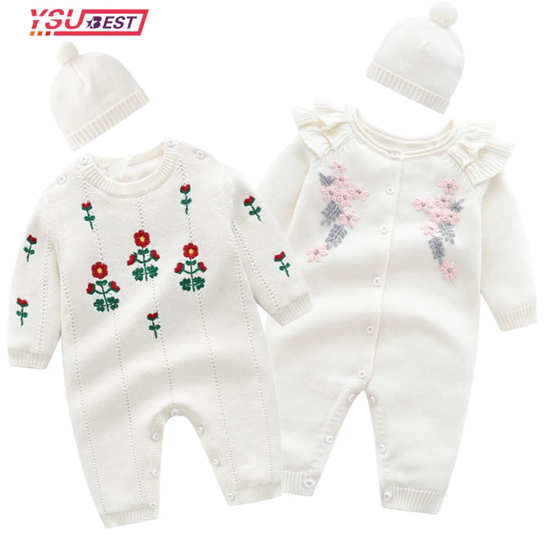 0-24M Baby Girl Rompers Knitted Kids New Spring Autumn Girl Embroidery Flower Rompers + Hat Baby Girl Newborn Rompers Clothes
0-24M Baby Girl Rompers Knitted Kids New Spring Autumn Girl Embroidery Flower Rompers + Hat Baby Girl Newborn Rompers Clothes