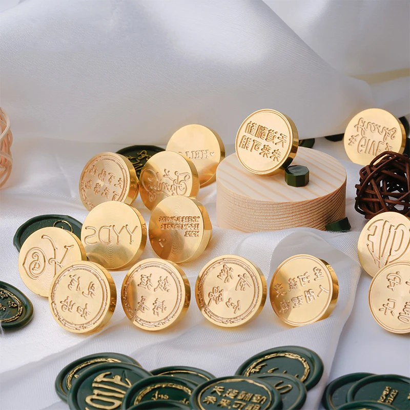 

New Wax Seal Stamp Dedicated Replace Copper Head Vintage Round Antique Sealing Invitations DIY Envelope Hobby Tools