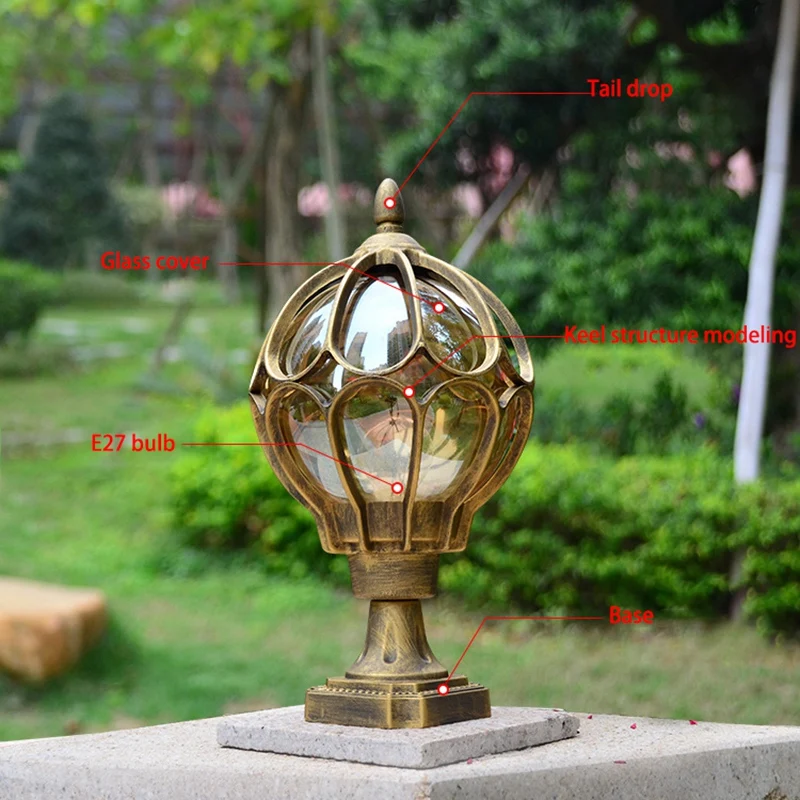 1Pcs Outdoor Pillar Lamp Globe Glass Shade Door Post Lamp Waterproof Antique Lighting Rainproof Pillar Light 
1Pcs Outdoor Pillar Lamp Globe Glass Shade Door Post Lamp Waterproof Antique Lighting Rainproof Pillar Light