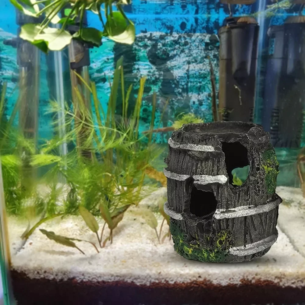 Resin Aquarium Ornaments Decorations Artificial Barrel Cave Landscaping Accessories For Fish Tank Aquarium Decoration Background
Resin Aquarium Ornaments Decorations Artificial Barrel Cave Landscaping Accessories For Fish Tank Aquarium Decoration Background
