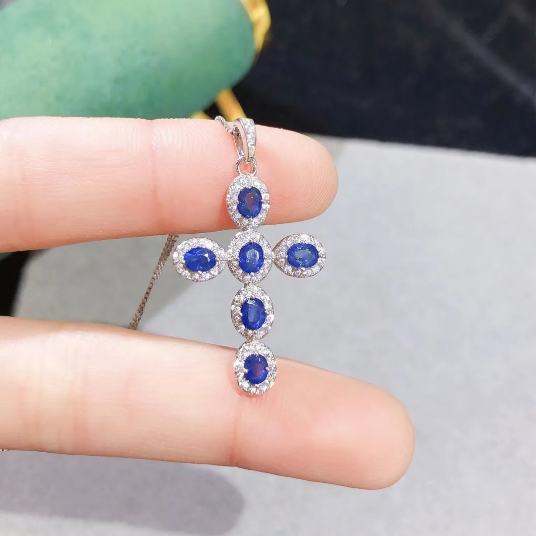 Top Natural Blue Sapphire Pendent Necklace Jeweliy For Women Men Beauty Gift Crystal 925 Silver Stone 4x3mm Beads Gemstone AAAAA
Top Natural Blue Sapphire Pendent Necklace Jeweliy For Women Men Beauty Gift Crystal 925 Silver Stone 4x3mm Beads Gemstone AAAAA