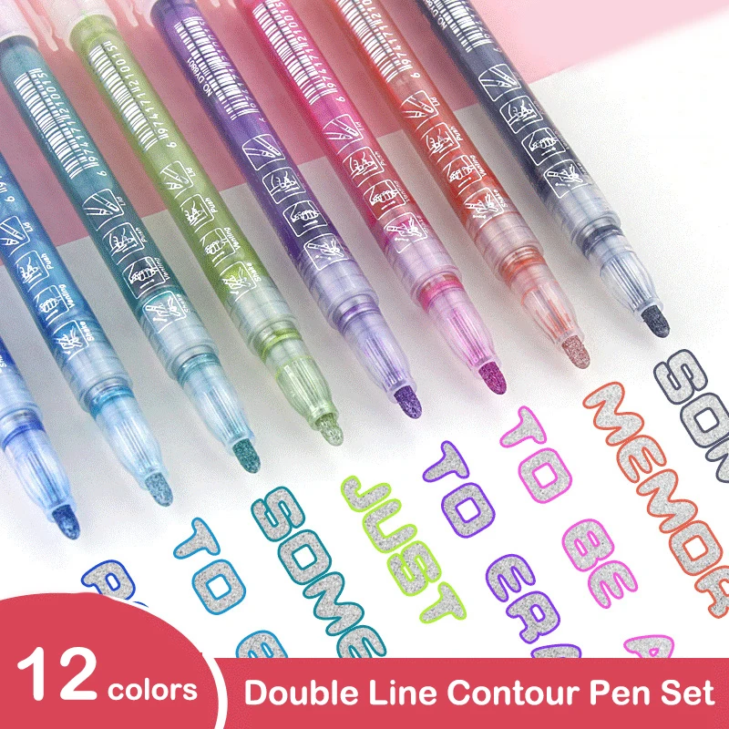 1PCS Double Line Outline Art Pen Marker Pen DIY Graffiti Outline Marker Pen Highlighter Scrapbook Bullet Diary Poster Card
1PCS Double Line Outline Art Pen Marker Pen DIY Graffiti Outline Marker Pen Highlighter Scrapbook Bullet Diary Poster Card