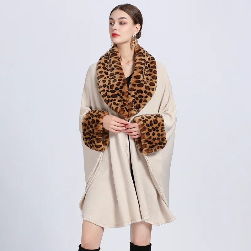Autumn Winter New Imitation Otter Rabbit Fur Collar Shawl Imitation Cashmere Cardigan Women Poncho Lady Capes Beige Cloak
Autumn Winter New Imitation Otter Rabbit Fur Collar Shawl Imitation Cashmere Cardigan Women Poncho Lady Capes Beige Cloak