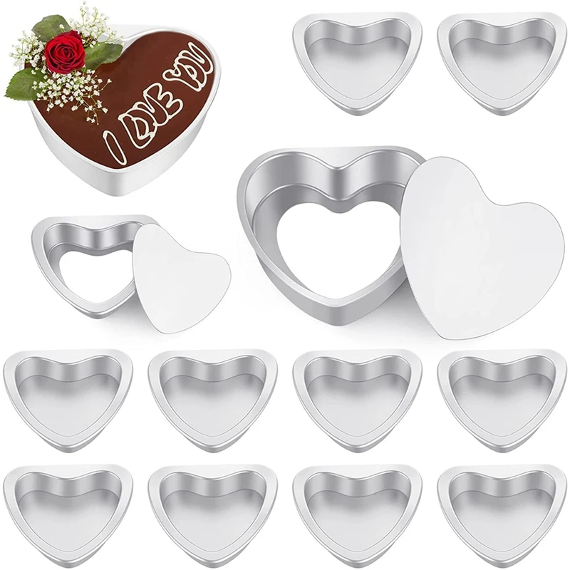 11 Pieces Aluminium Heart Shaped Cake Pan For Baking 10 And 3 Inches Heart Pan With Removable Bottom Cake Pan Set Mold
11 Pieces Aluminium Heart Shaped Cake Pan For Baking 10 And 3 Inches Heart Pan With Removable Bottom Cake Pan Set Mold