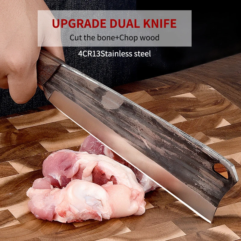 Handmade Forging Bone Knife Cleaver Meat Cleaver Outdoor Stainless Steel Logging Knife Outdoor Camping Multi-Purpose Tool Knife
Handmade Forging Bone Knife Cleaver Meat Cleaver Outdoor Stainless Steel Logging Knife Outdoor Camping Multi-Purpose Tool Knife