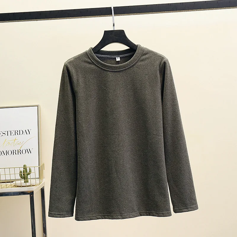 Large size dewdrop warm solid color base shirt 2022 autumn and winter long-sleeved t-shirt trend white
Large size dewdrop warm solid color base shirt 2022 autumn and winter long-sleeved t-shirt trend white