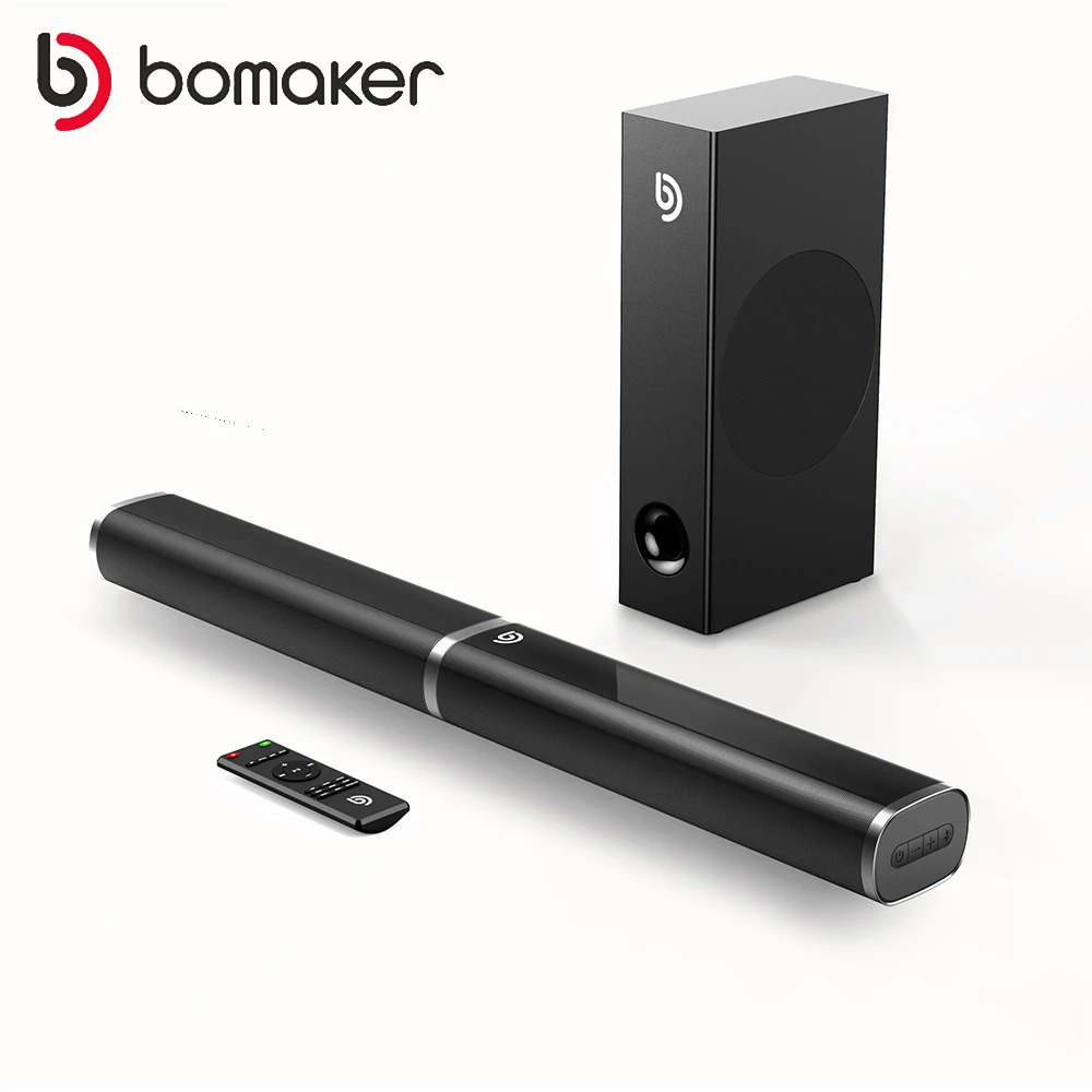 BOMAKER 190W 2.1 TV Soundbar Home Theater Sound System Bluetooth Speaker Sound Bar Subwoofer Support Optical AUX Speakers For TV
BOMAKER 190W 2.1 TV Soundbar Home Theater Sound System Bluetooth Speaker Sound Bar Subwoofer Support Optical AUX Speakers For TV