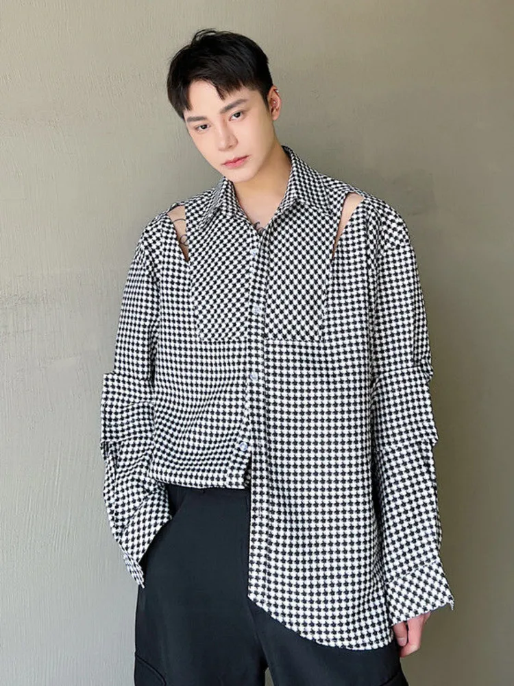 SYUHGFA 2022 Spring Autumn Turn Down Collar Vintage Plaid Long Sleeve Shirt Off Shoulder Loose Casual Shirts Tops Men Clothing 
SYUHGFA 2022 Spring Autumn Turn Down Collar Vintage Plaid Long Sleeve Shirt Off Shoulder Loose Casual Shirts Tops Men Clothing